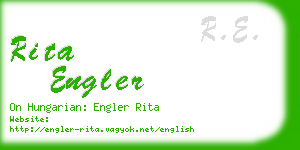 rita engler business card